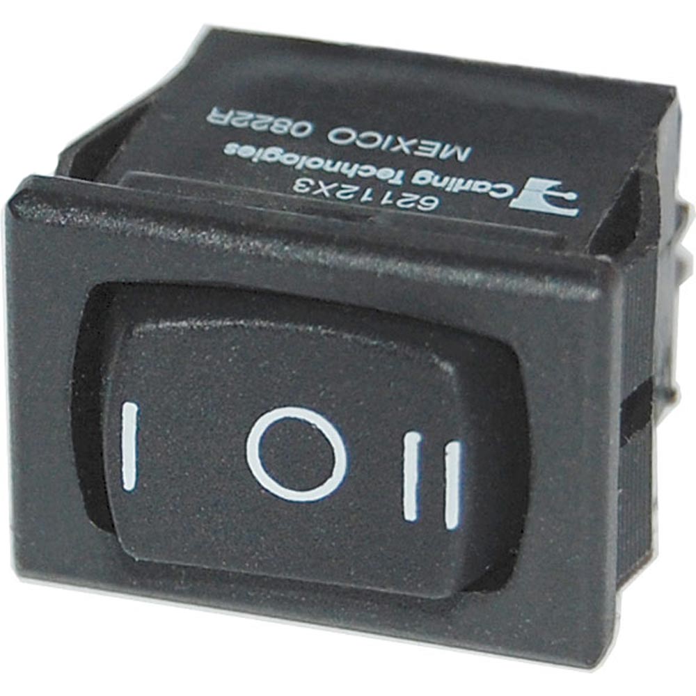 Blue Sea 7482 360 Panel SPDT rocker switch with ON-OFF-ON positions, used in marine and industrial electrical applications