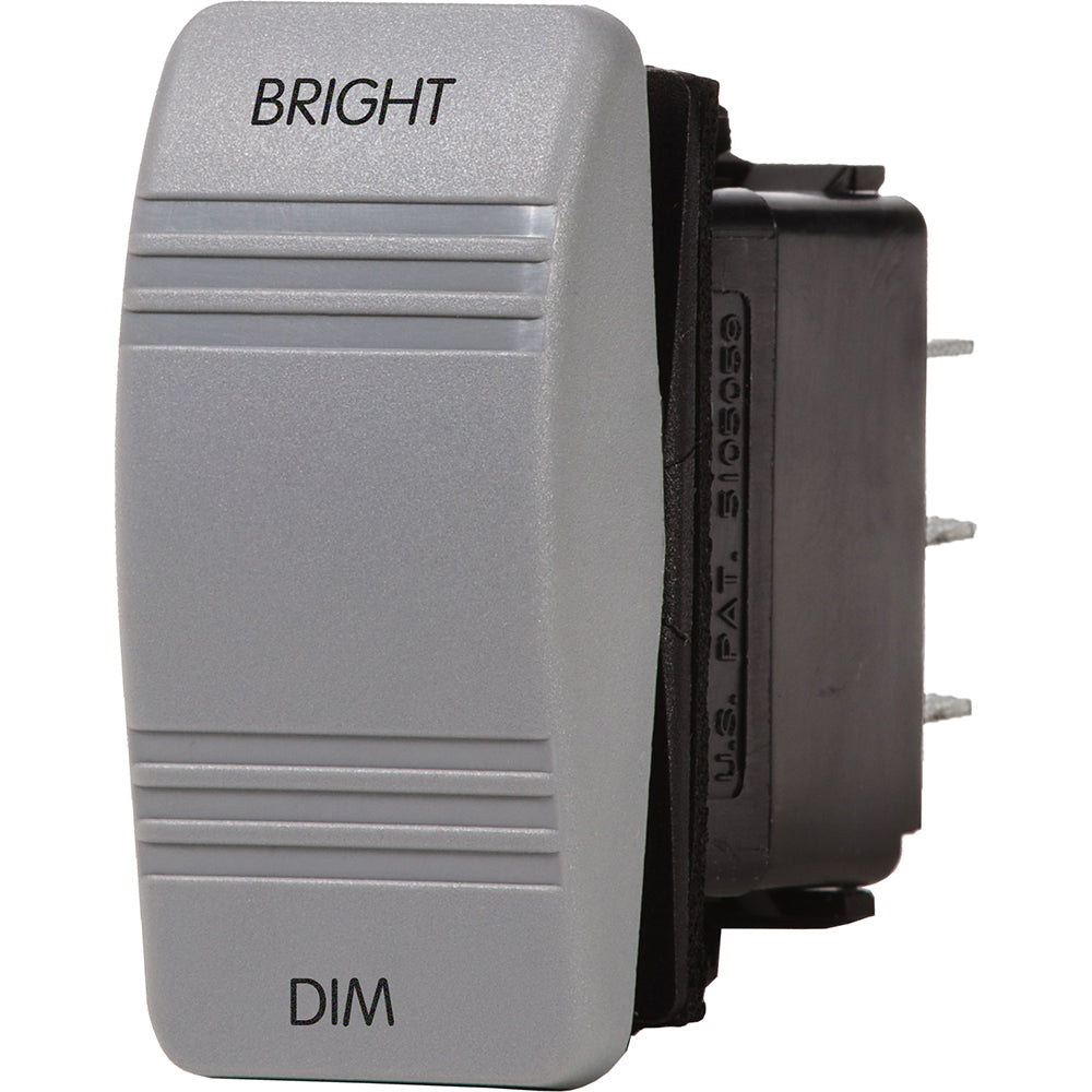 Blue Sea 8216 Dimmer Control Switch in gray, marine switch for adjusting lighting or appliance brightness.