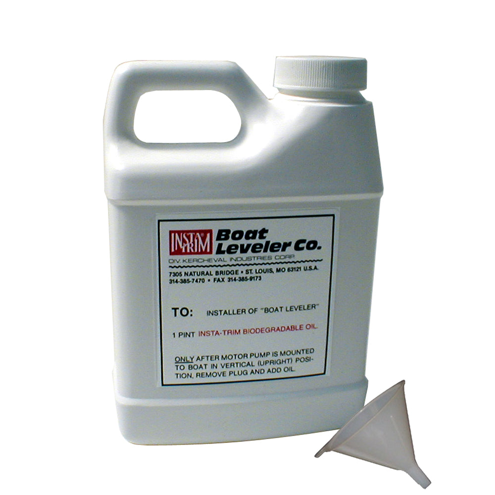 Boat Leveler Co. trim tab oil and funnel kit with accessories for boat leveling and maintenance.