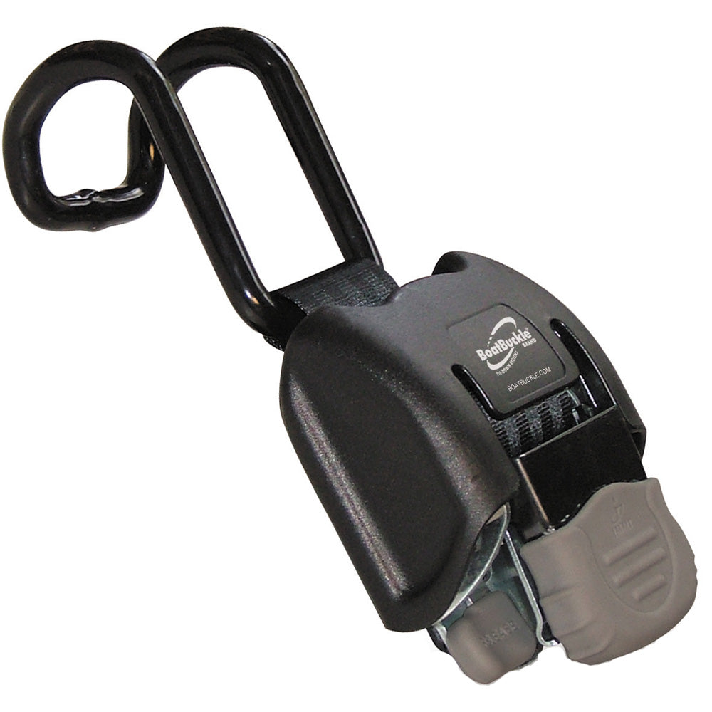 Pair of BoatBuckle G2 Retractable Gunwale Tie-Downs, 2-38 inches, durable marine tie-downs for secure boat attachment.