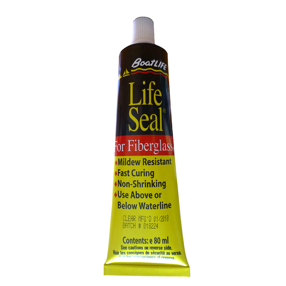 BoatLIFE LifeSeal sealant tube in black, 2.8 fl oz, waterproof adhesive and sealant for boat repairs and marine applications.