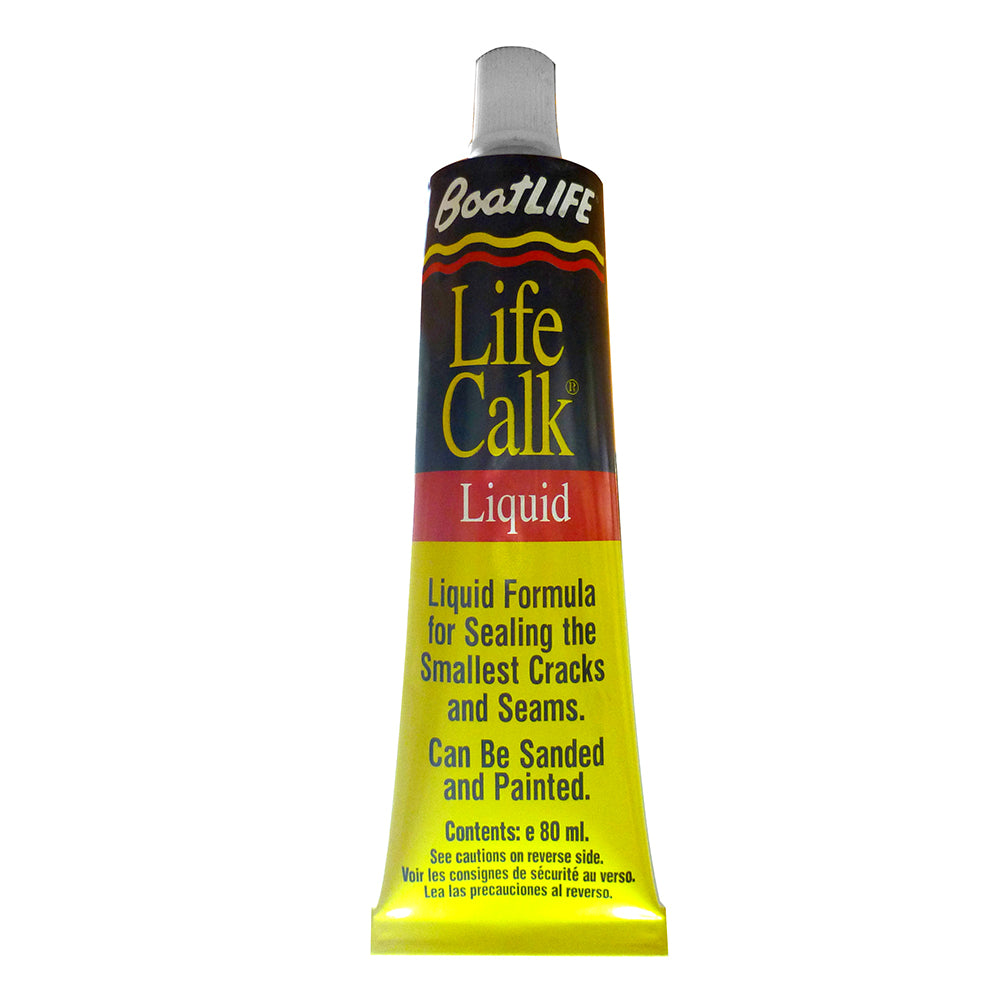 BoatLIFE Liquid Life-Calk Sealant tube in white, 2.8 fl oz, used for waterproof sealing and adhesion on boats and marine surfaces.