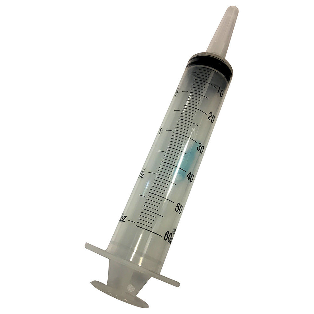 BoatLIFE 60cc syringe of adhesive and sealant for marine repairs, shown with the clear plastic syringe and applicator tip.