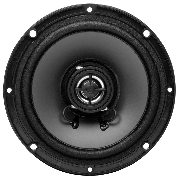 Boss Audio 5.25-inch MR50B black speakers with 150W power, showing the speaker cones and grille design.