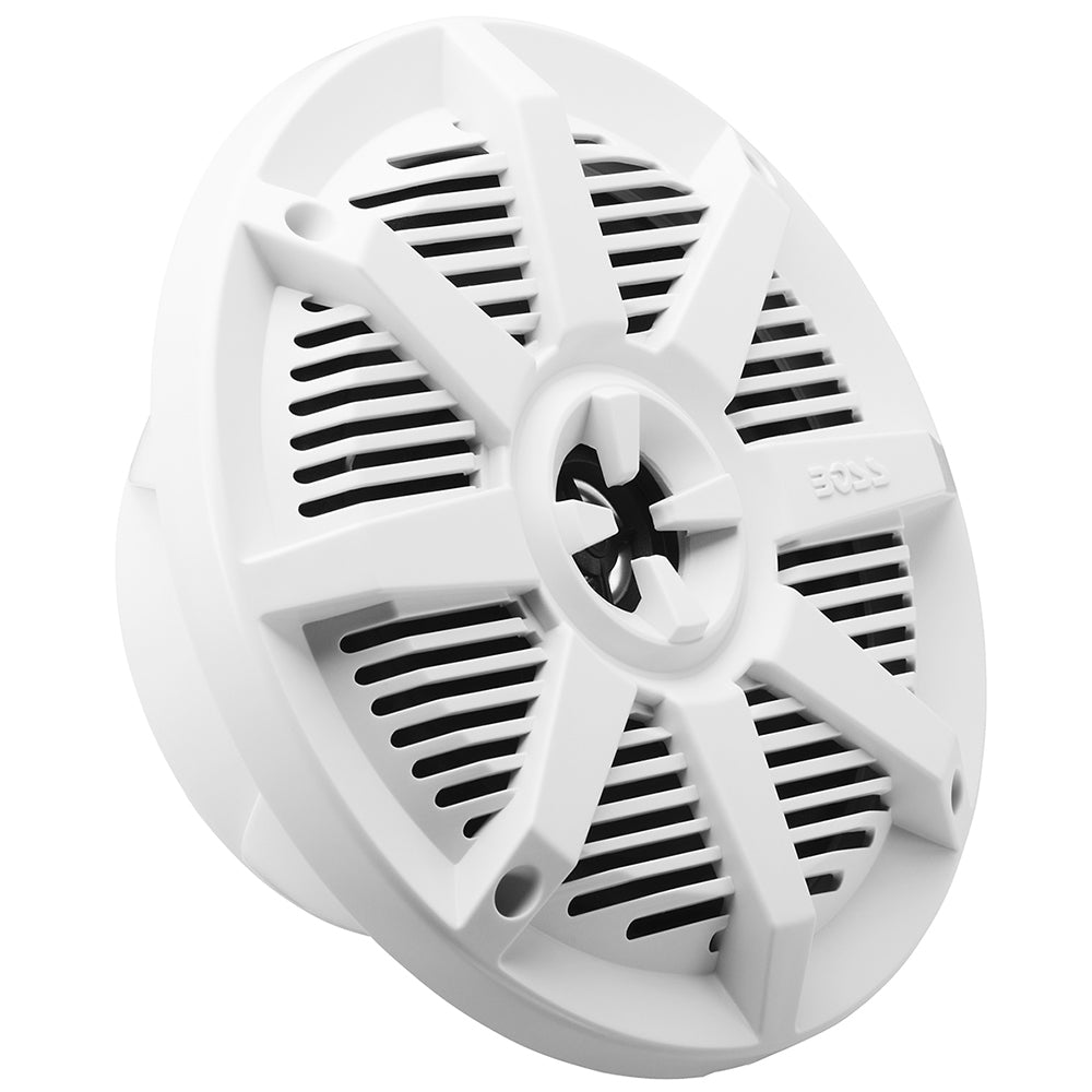 White Boss Audio 6.5-inch MR62W speaker with 200W power output, designed for high-quality car audio systems.