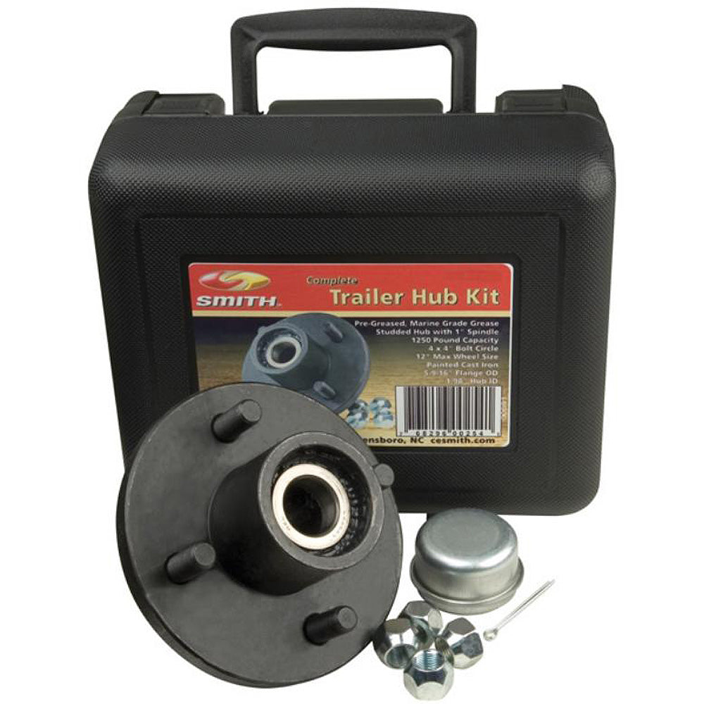 C.E. Smith trailer hub kit with 1-1/16 inch studs, suitable for 4x4 trailers, includes bearings and brakes components.