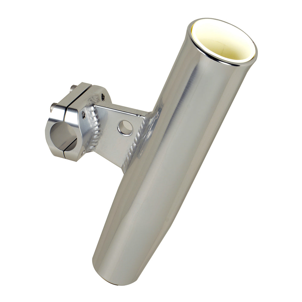 C.E. Smith aluminum clamp-on rod holder for boats, horizontal mount, 1.05-inch diameter, durable marine fishing accessory.