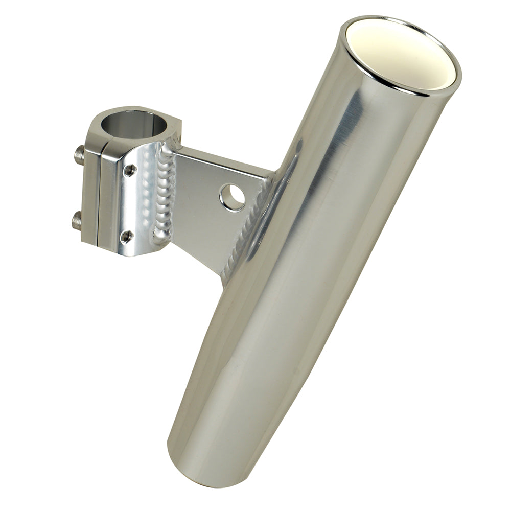 C.E. Smith aluminum clamp-on vertical rod holder with 1.66-inch OD for boat fishing rods, durable and easy to install.