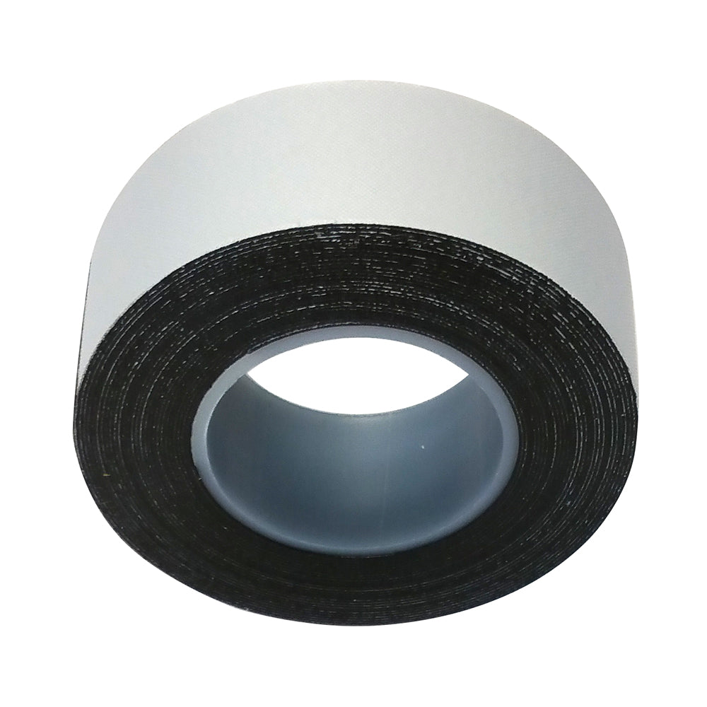 Black C. Sherman Johnson rigging tape, 1 inch by 15 yards, designed for hardware and rigging applications.