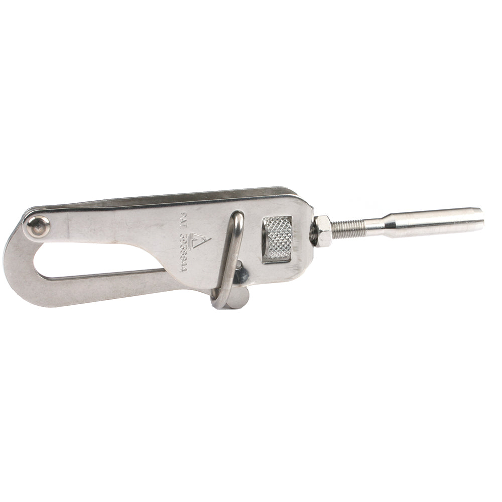 C. Sherman Johnson Safe Lock Gate Hook T-316 for rigging, made of durable stainless steel with secure locking mechanism
