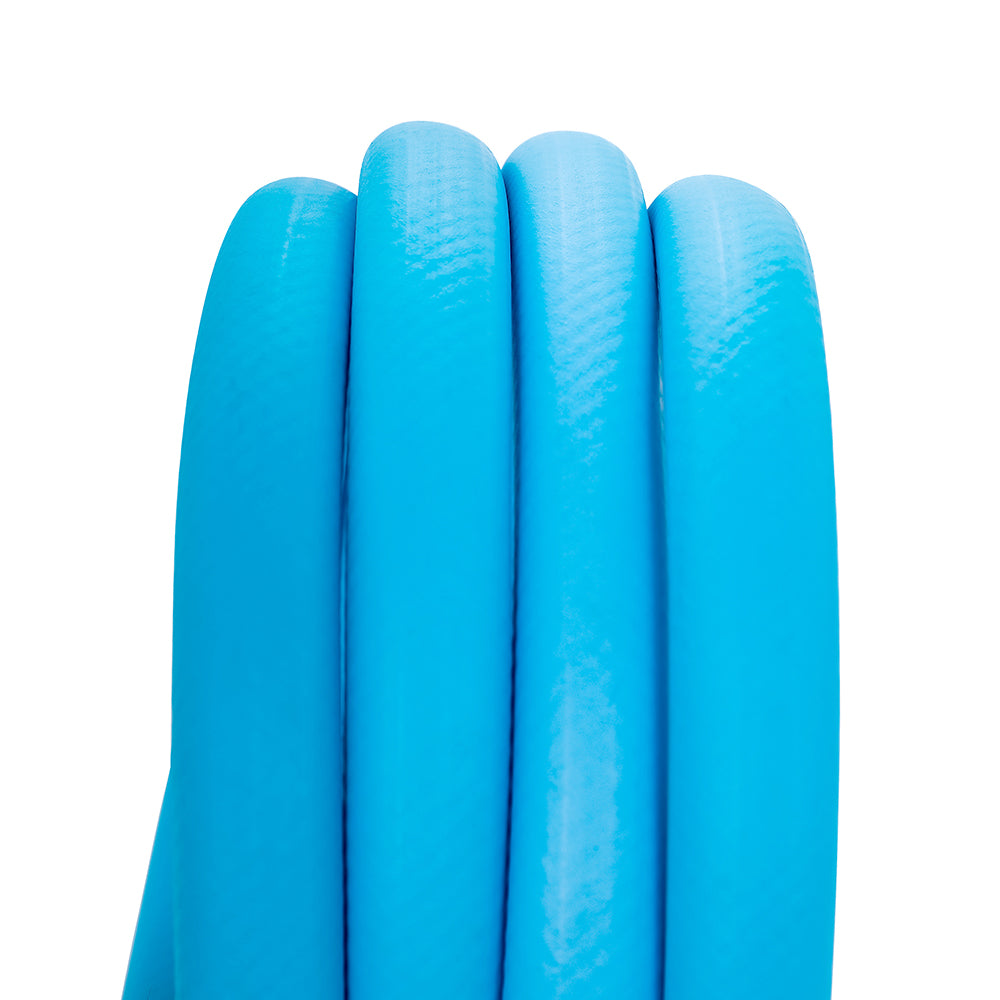 Camco EvoFlex 10-foot drinking water hose, flexible and durable RV accessory, designed for safe outdoor water use.