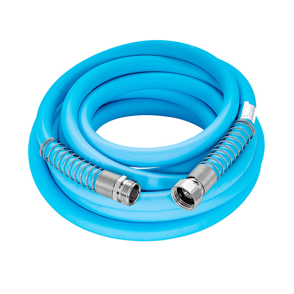 Camco EvoFlex 25-foot drinking water hose, flexible and durable accessory for outdoor water supply, branded by Camco.