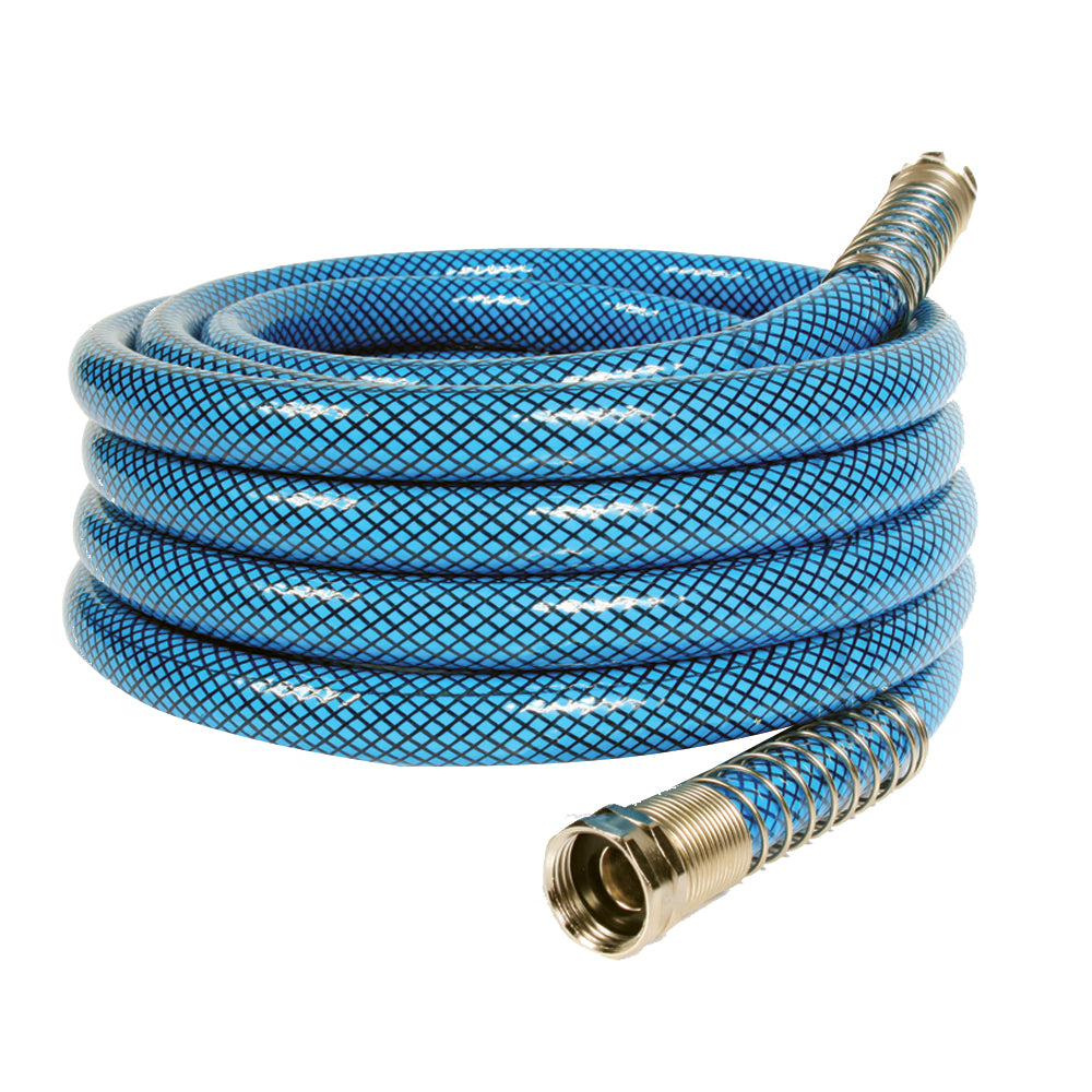 Camco Premium Drinking Water Hose 25-foot, anti-kink garden hose for outdoor water access, flexible and durable accessory.