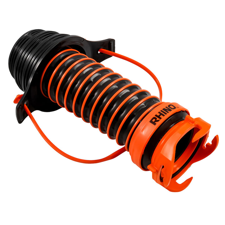 Camco Rhino Sewer Hose Seal, flexible 3-in-1 sanitation accessory with Rhino Extreme handle for secure RV sewer connection.