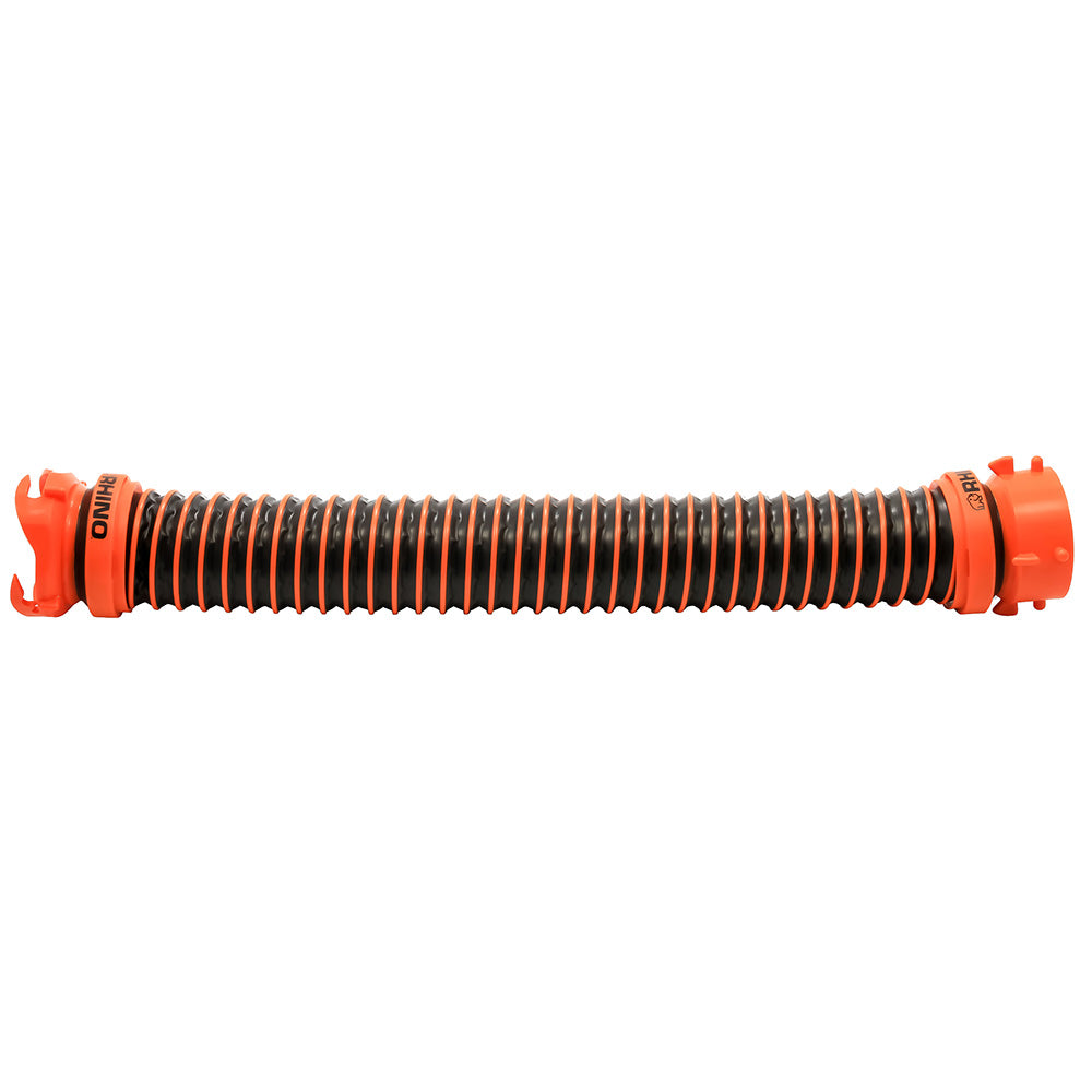 Camco RhinoEXTREME 2-compartment sanitation hose for RV and marine use, durable and flexible for waste disposal.