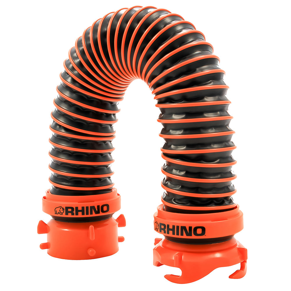 Camco RhinoEXTREME 2 compartment sanitation hose for RV and marine use, durable and heavy-duty sanitation hose for waste management.