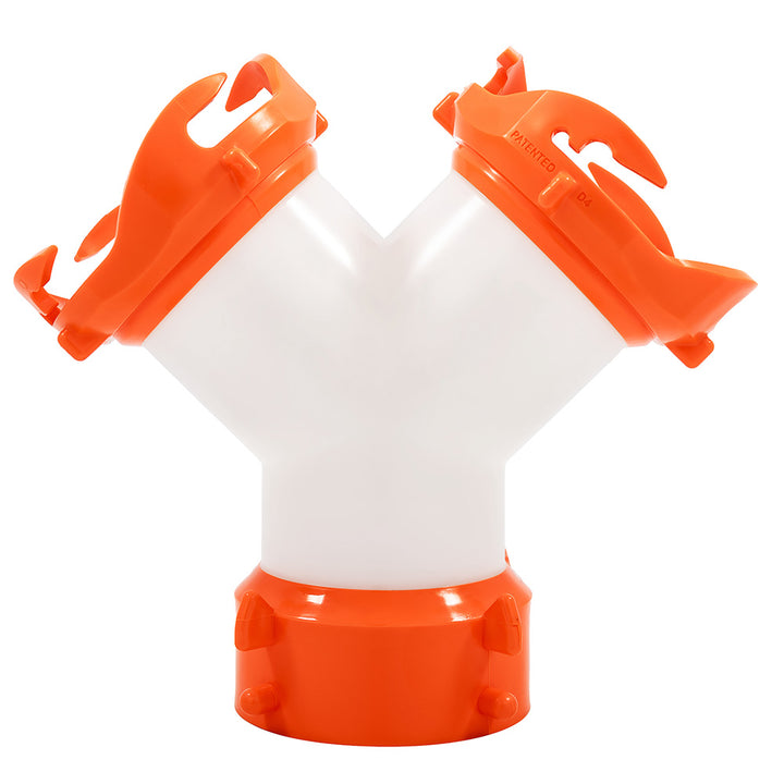 Camco RhinoFLEX Wye sanitation connector for RV waste hoses, flexible plastic with multiple inlet ports for easy waste management