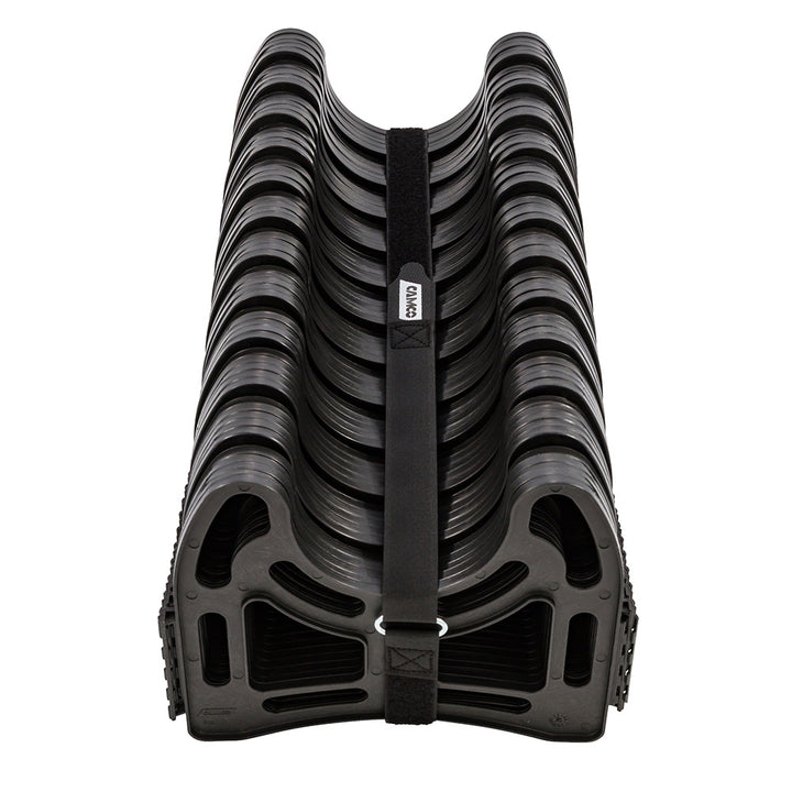 Camco Sidewinder plastic sewer hose support for sanitation, designed to hold and stabilize 30-foot sewer hoses during use.