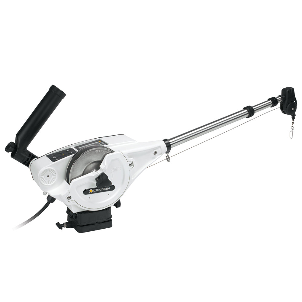 Cannon Optimum 10 Tournament Series BT electric downrigger with control handle and mounting bracket for fishing boat marine equipment