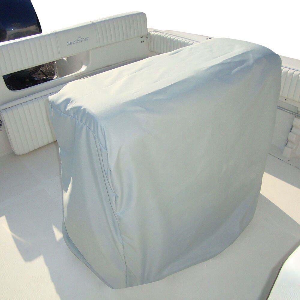 Grey Carver Poly-Flex II universal leaning post cover for winter, measuring 47" high, 41" wide, and 24" deep.