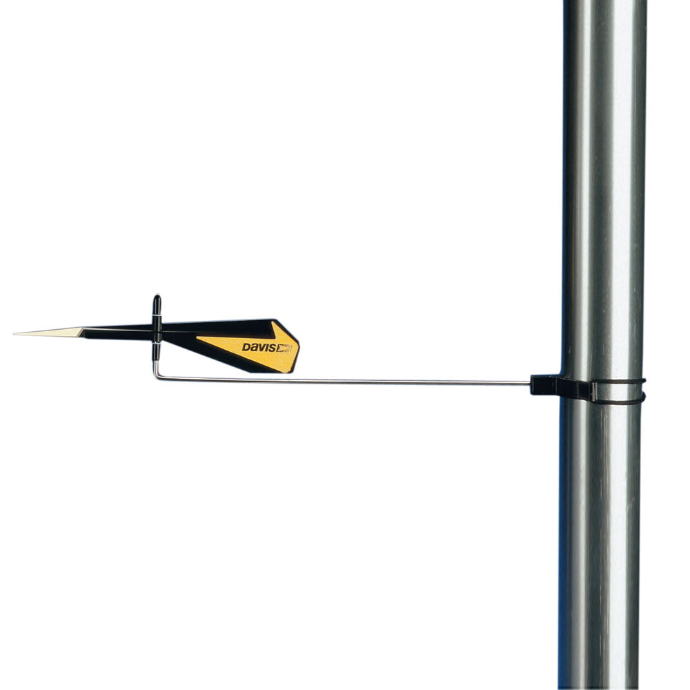 Davis Instruments Black Max Wind Direction Indicator accessory with a circular dial and directional arrows for weather monitoring.