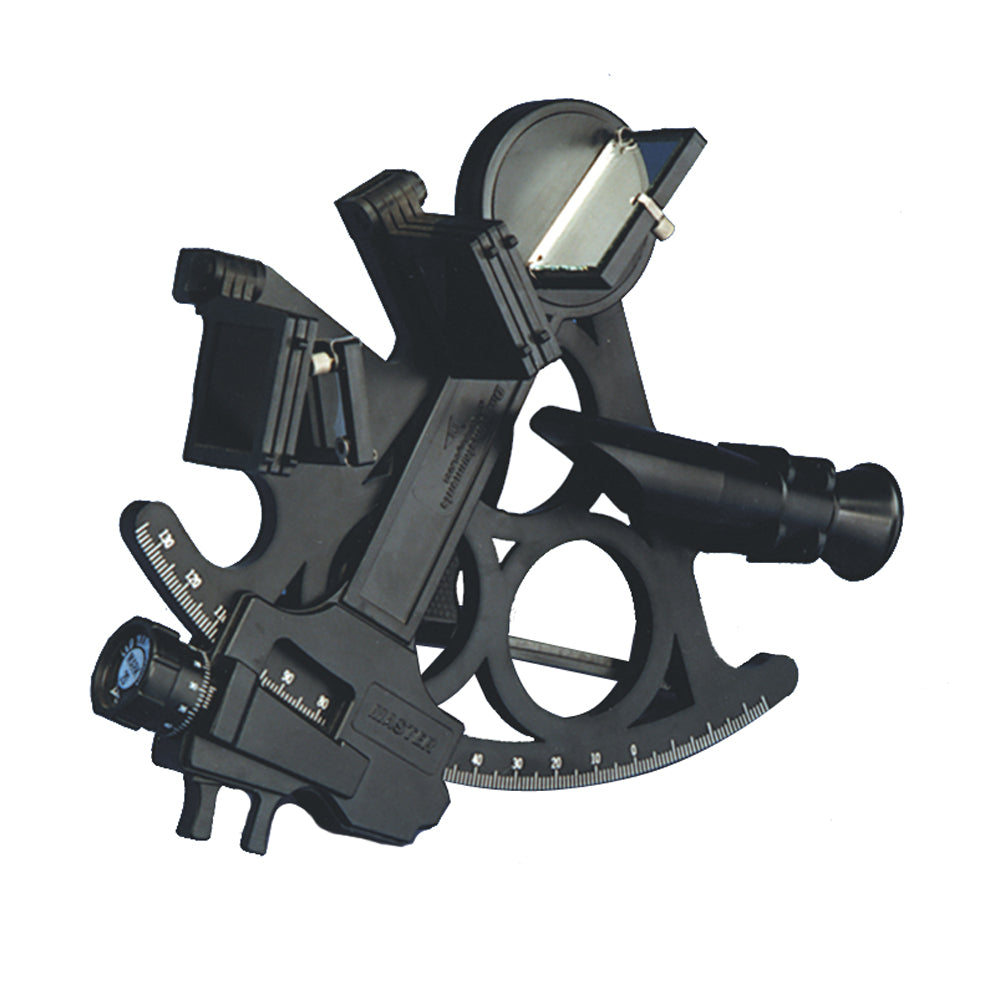 Davis Instruments Davis Mark 15 Master Sextant, a precision navigation tool with brass frame and adjustable mirrors.