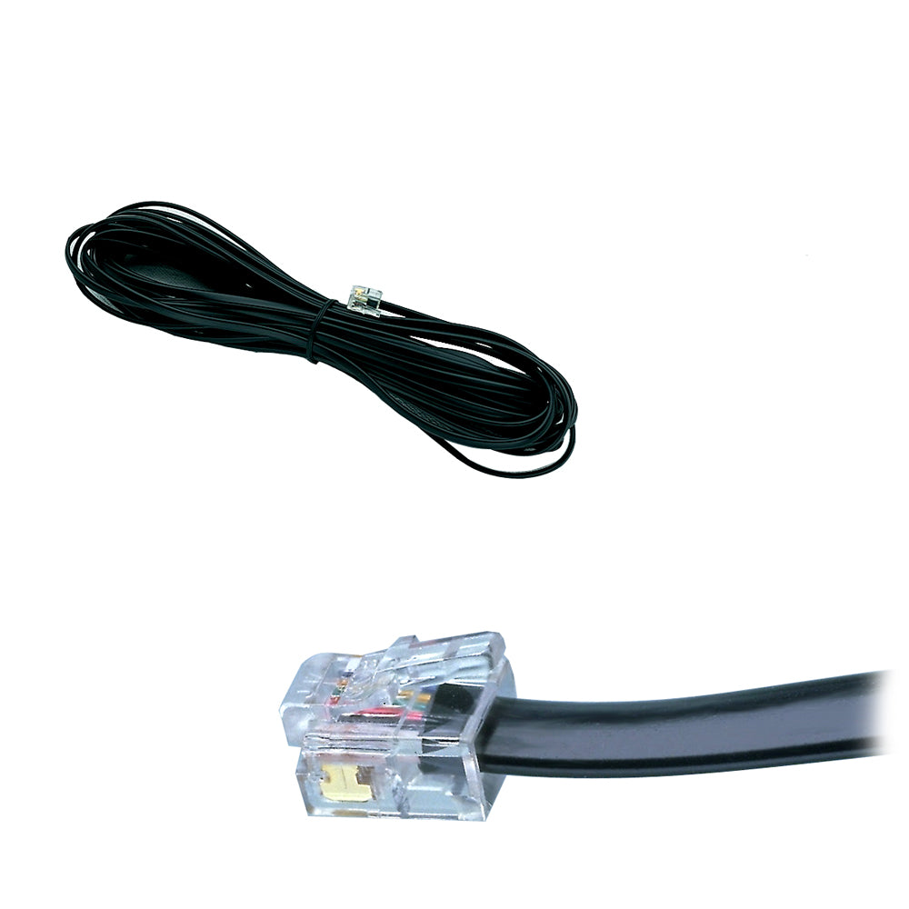 Davis Instruments 4-conductor extension cable, 100-foot weather instrument cable with black insulation and connector ends.
