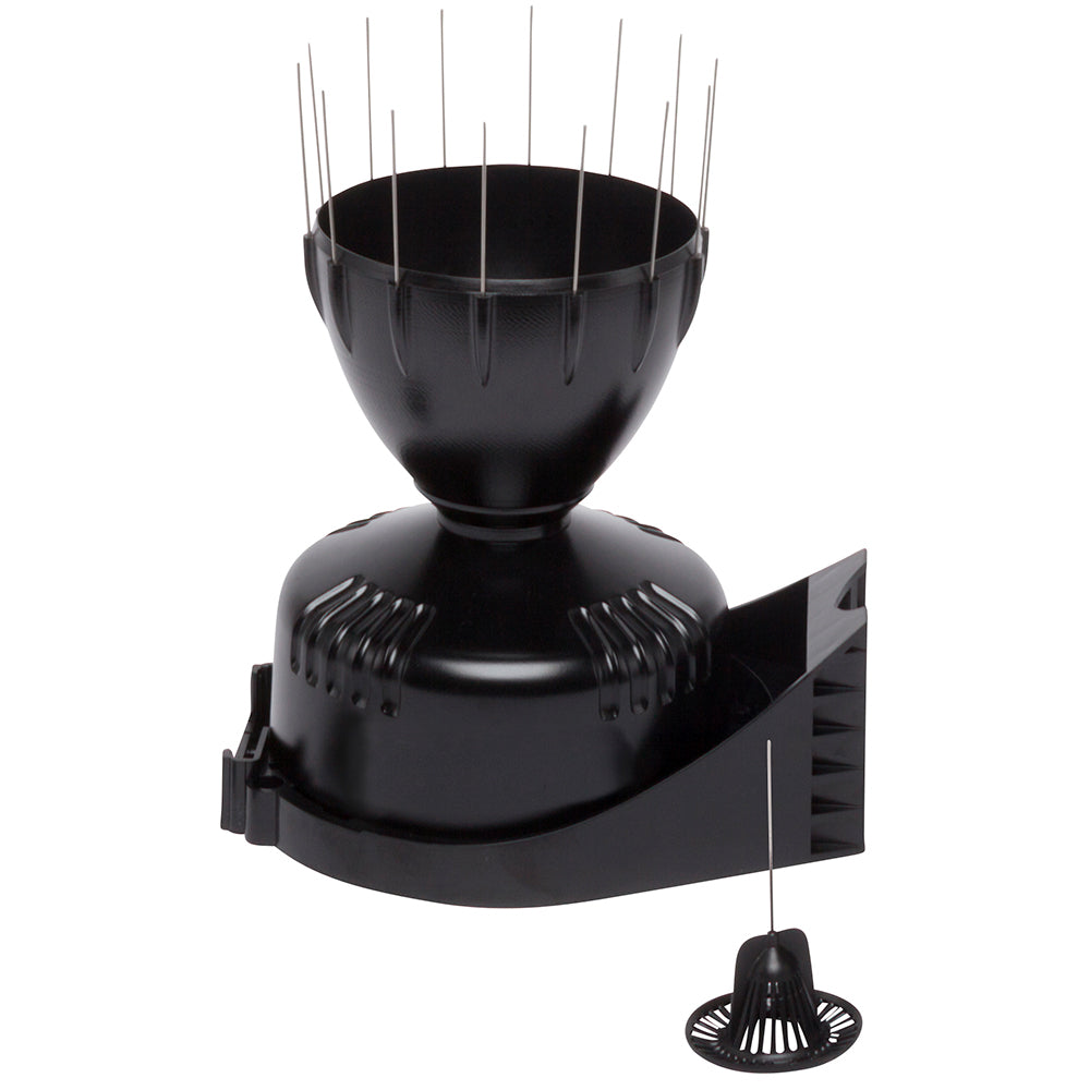 Davis Instruments AeroCone Rain Collector with Vantage Pro2 mounting base for accurate rainfall measurement and weather monitoring.