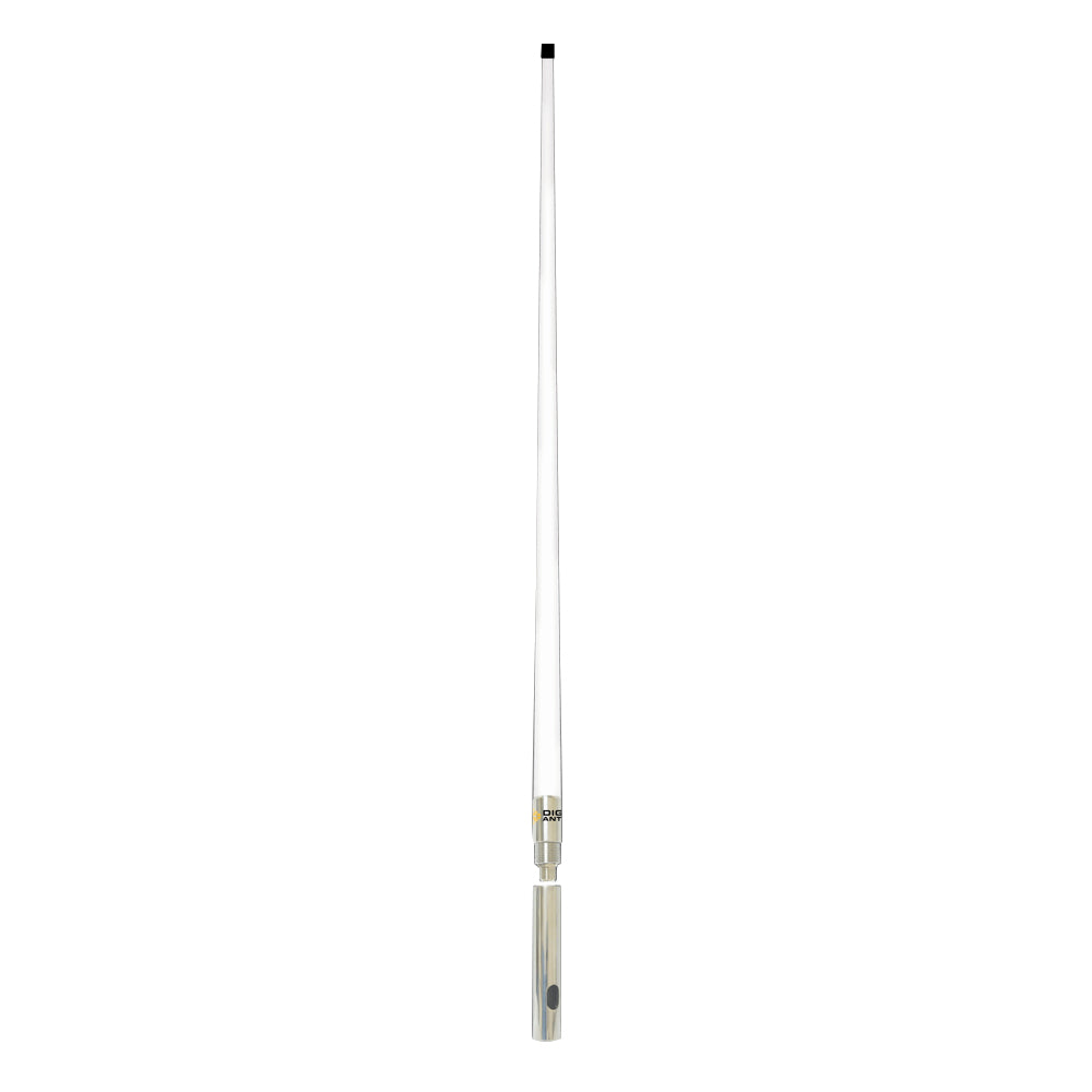 Digital Antenna 829-VW-S 8 VHF antenna in white mounted on vehicle, designed for reliable radio signal reception.