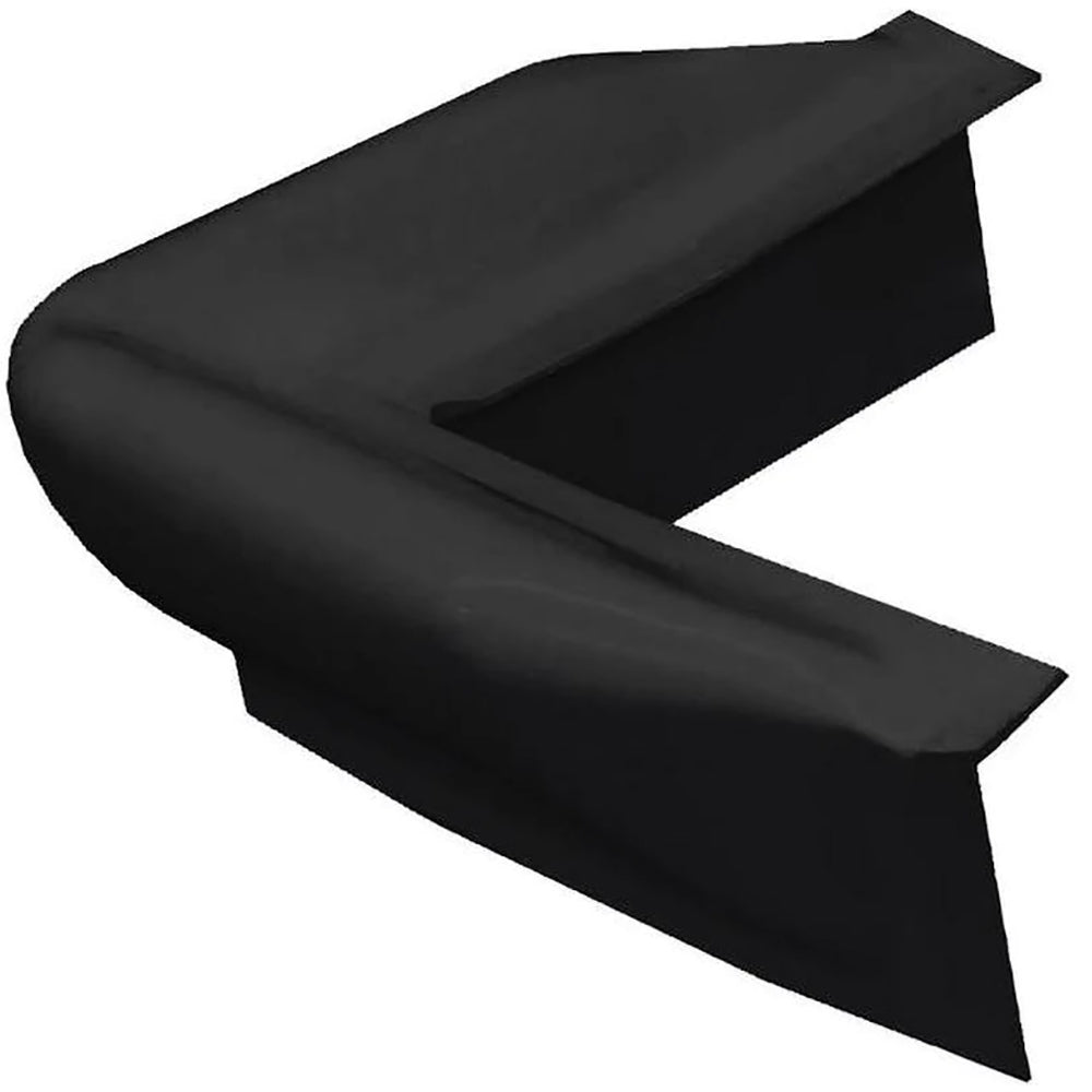 Black Dock Edge dock bumper corner guard providing protection for dock edges and boats.