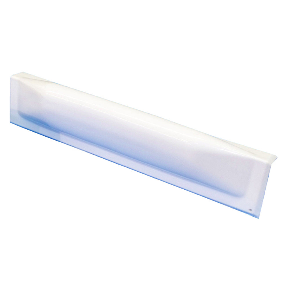 White Dock Edge Straight Dock Bumper Guard, 18-inch boat dock bumper with protective foam and durable plastic shell.