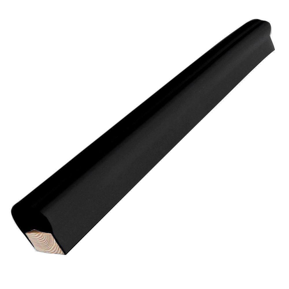Black Dock Edge piling post bumper with one capped end, 6-foot length, designed to protect dock posts from impact.