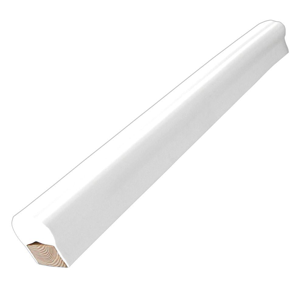 White Dock Edge Piling Post Bumper, 6-foot length, with one end cap, designed as a marine dock bumper or guard.
