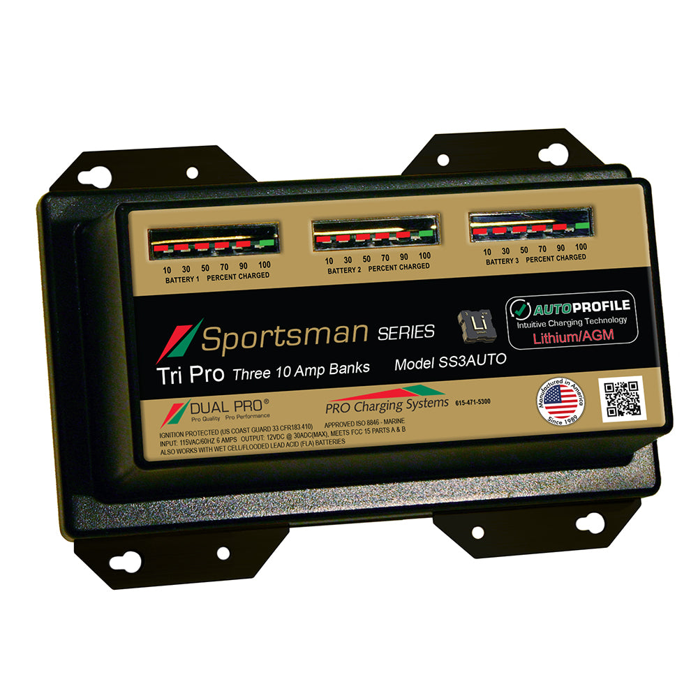 Chargeur de batterie lithium/AGM Dual Pro SS3 Auto 30 A à 3 batteries