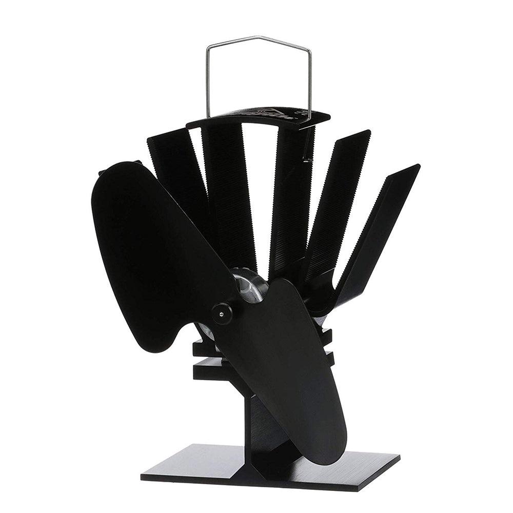 Ecofan by Caframo Original Mini 6.5-inch black fan, portable eco-friendly heat-powered fan for indoor use.