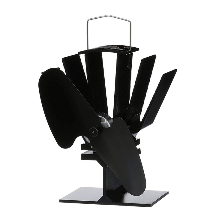Ecofan by Caframo Original Mini 6.5-inch black fan, portable eco-friendly heat-powered fan for indoor use.