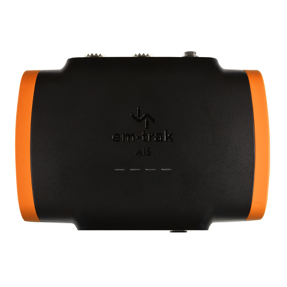 em-trak B923 Class B AIS transceiver with VHF splitter, 2W CSTDMA marine AIS system for vessel tracking and communication.
