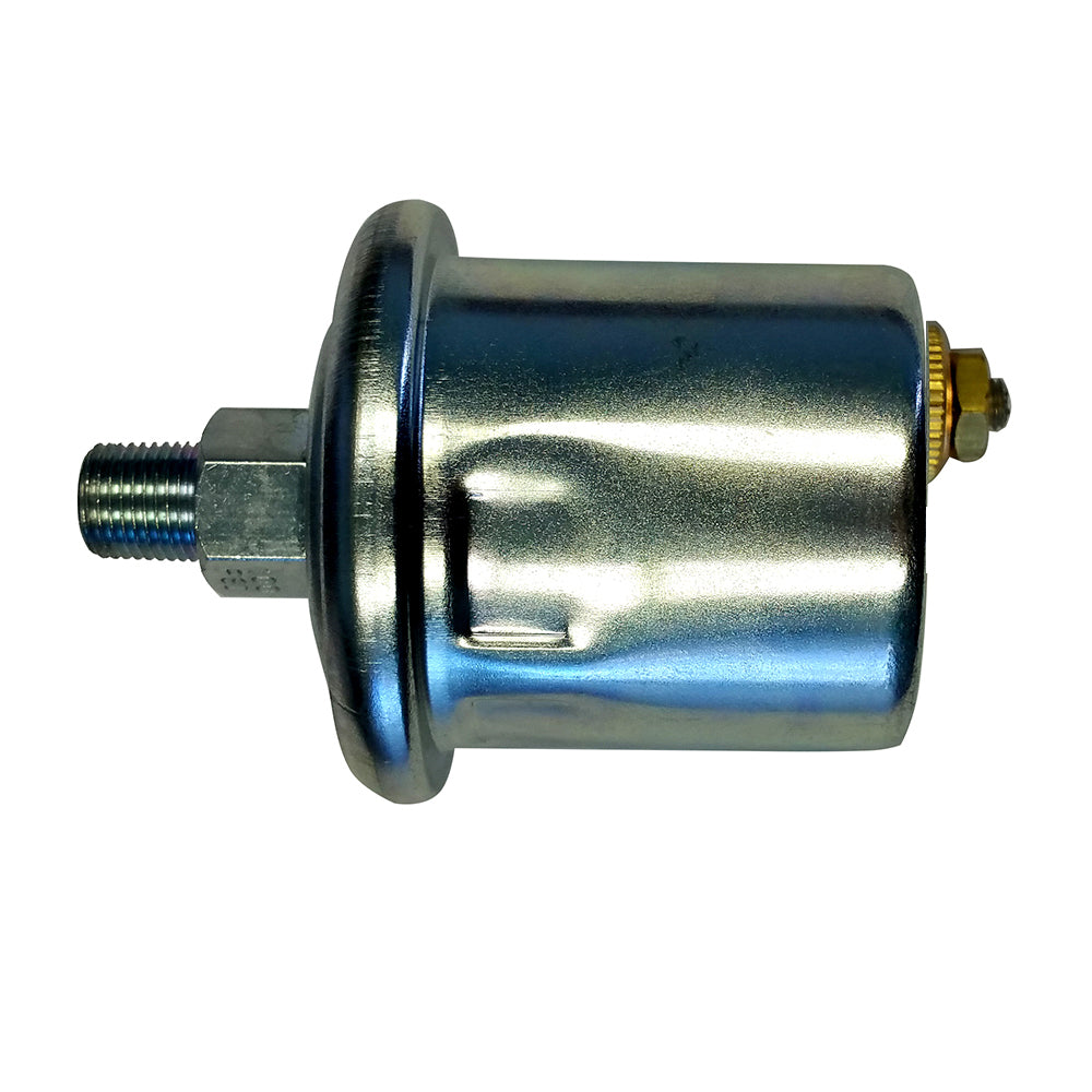 Faria Beede Instruments oil pressure sender for single station gauge, showing the sensor and connection port.