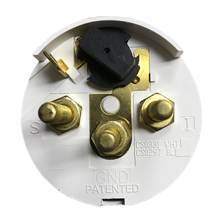 Faria Chesapeake White SS 2" Cylinder Head Temperature Gauge displaying temperature from 60 to 220°F, made by Faria Beede Instruments.