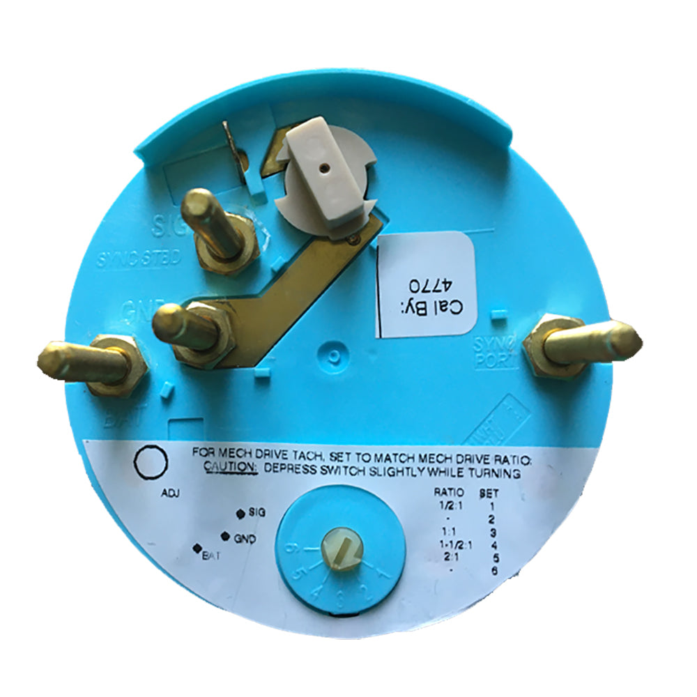 Faria Kronos 4-inch tachometer with hourmeter for outboard gas engines, showing RPM gauge and digital display, by Faria Beede.