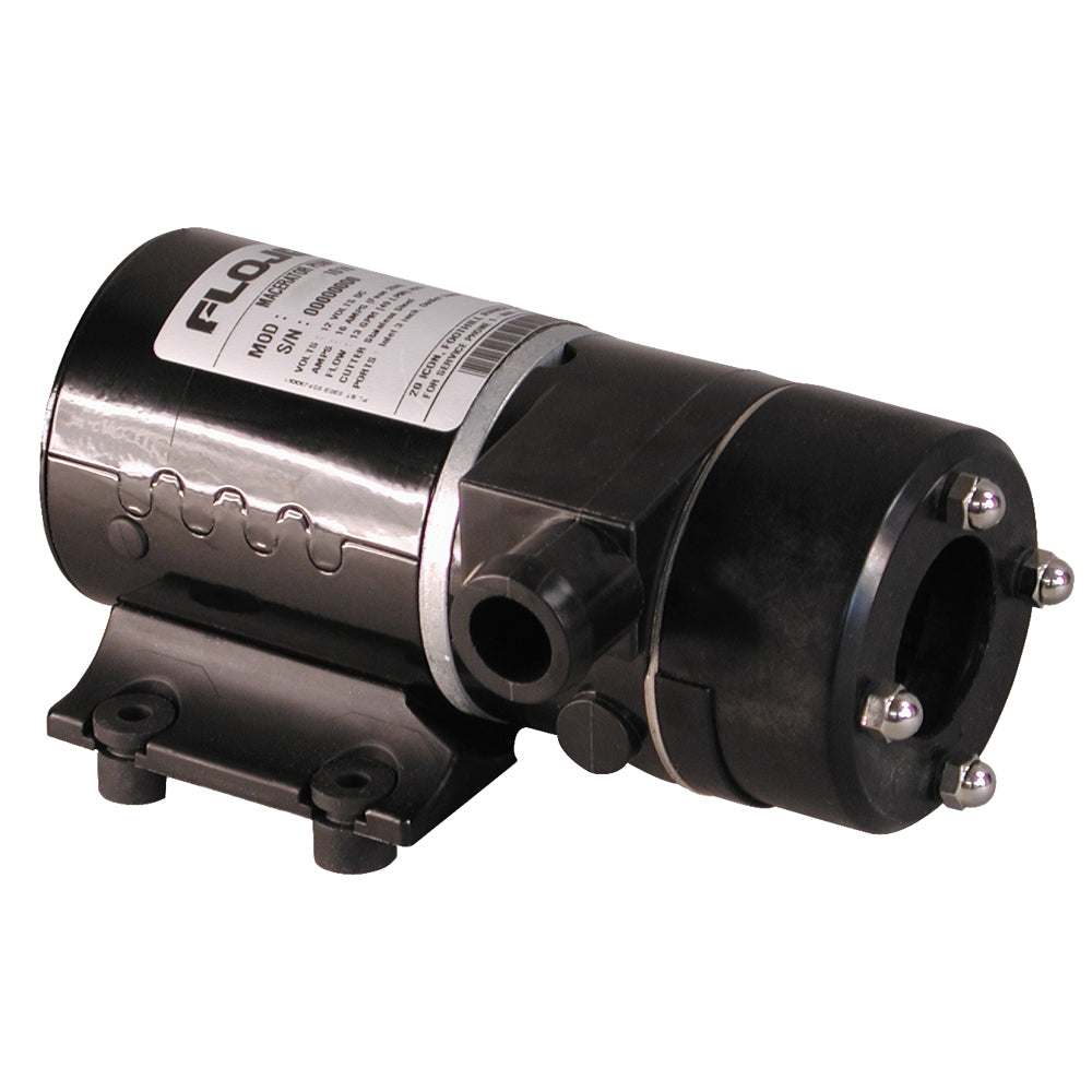 Flojet RV Macerator Pump accessory, compact and durable for efficient waste pumping in RV systems.