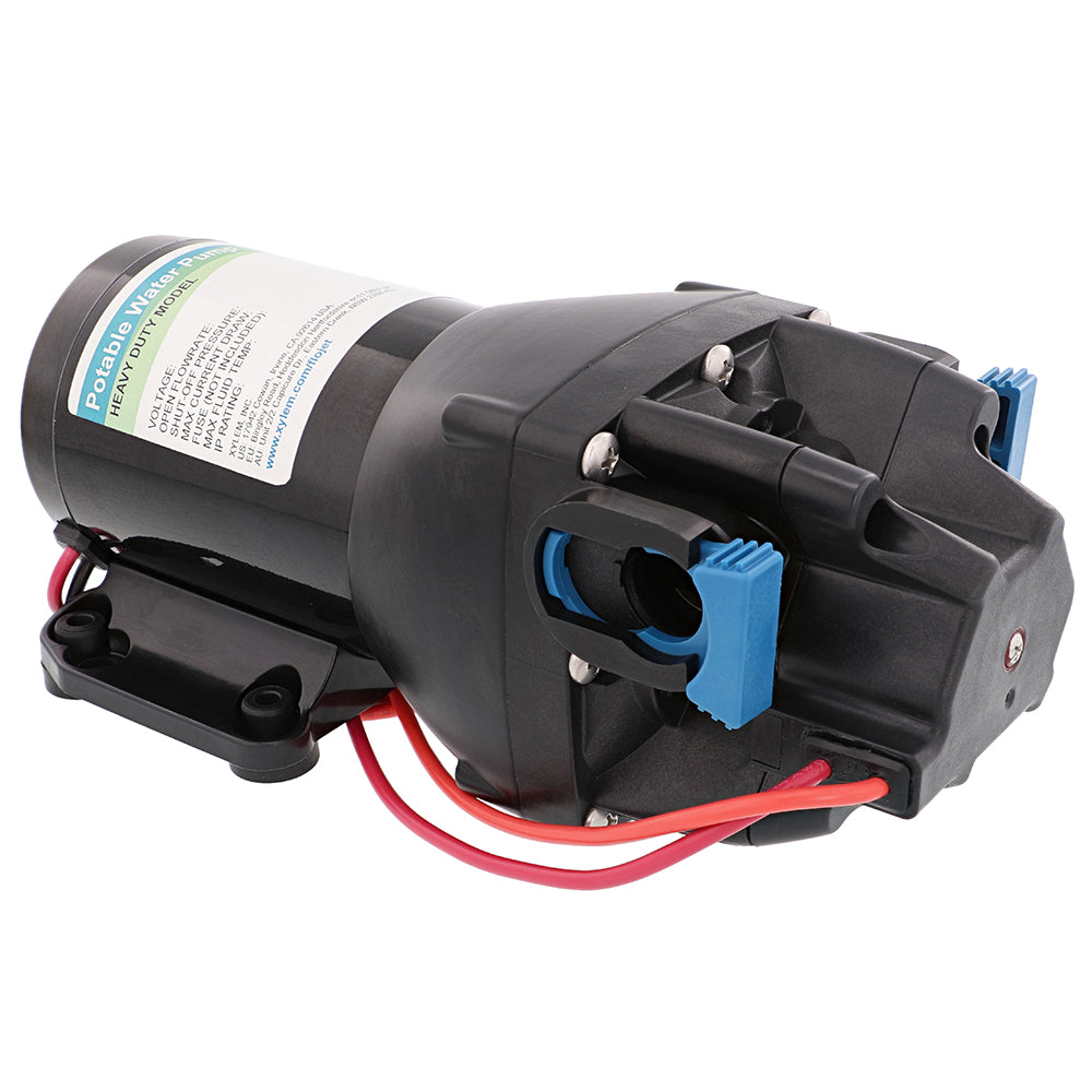Flojet heavy-duty RV water pump with strainer, 12V pressure pump for washdown, 3 GPM flow, 50 PSI
