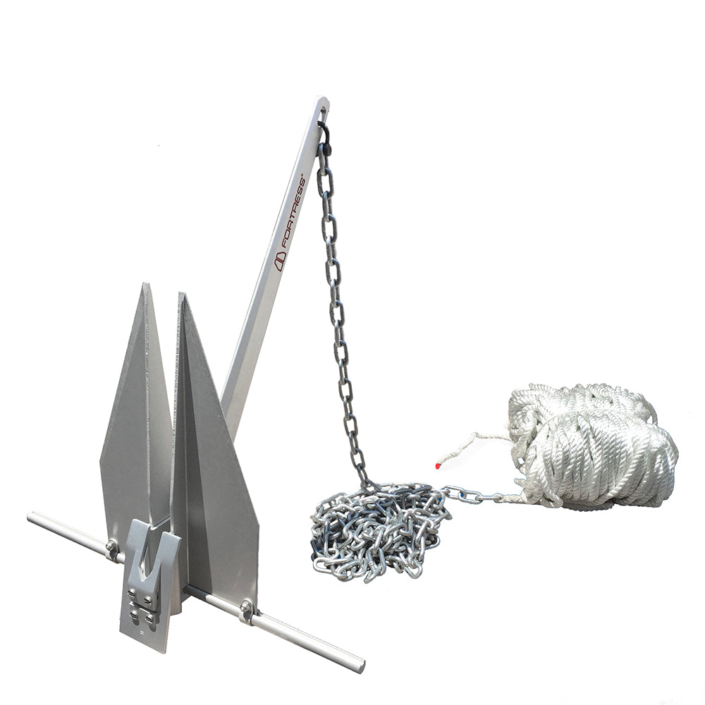 Fortress FX-7 Complete Anchoring System featuring durable marine anchors from Fortress Marine Anchors, designed for secure boat anchoring.