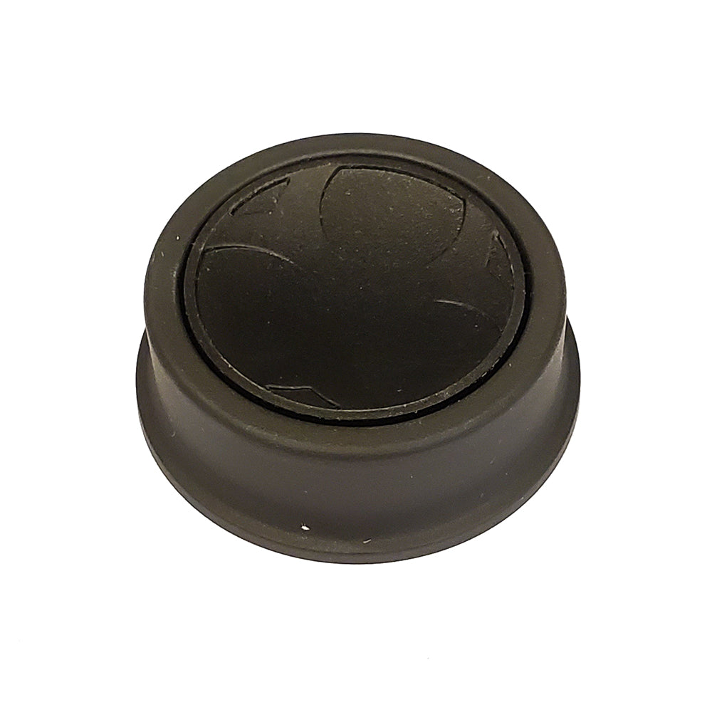 Fusion MS-RA70/650/750 volume knob accessory, black plastic control knob for marine stereo system, close-up image.