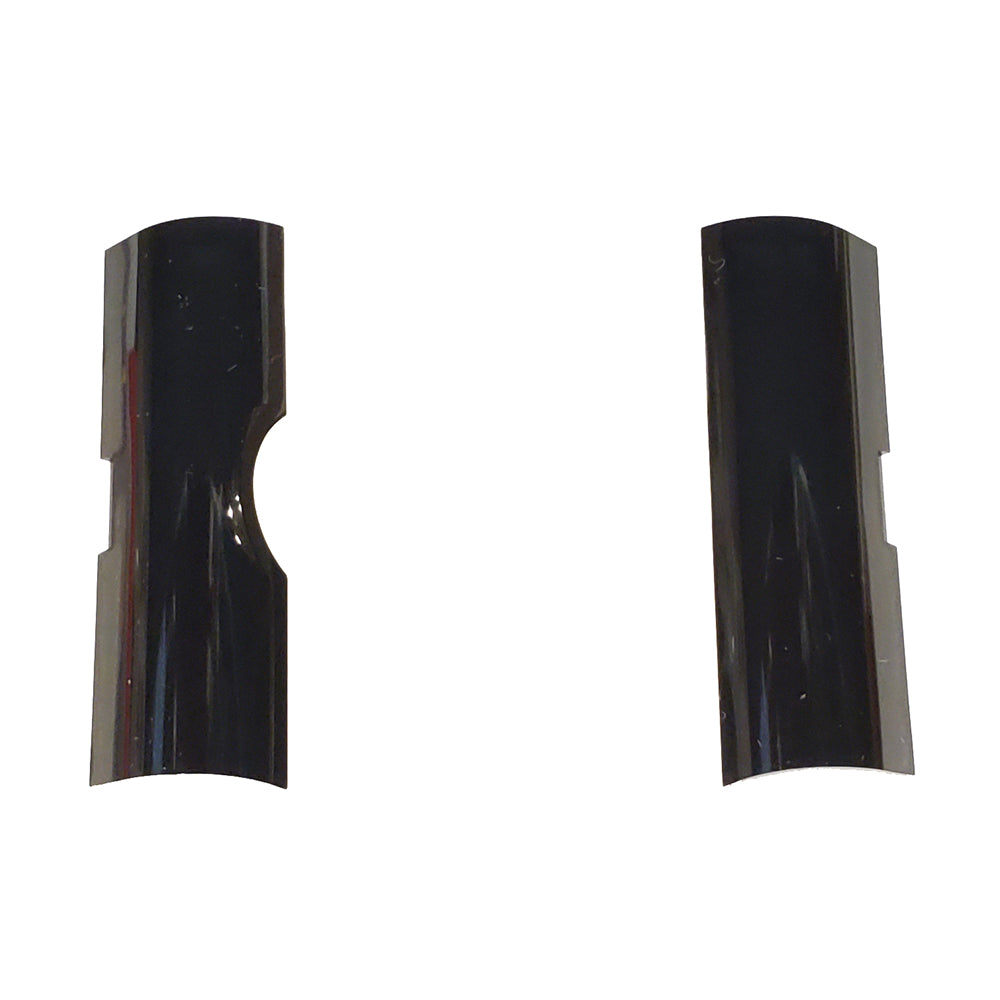 Fusion NRX300 screw covers, accessories in black plastic, designed to protect and conceal screw heads on furniture or fixtures.