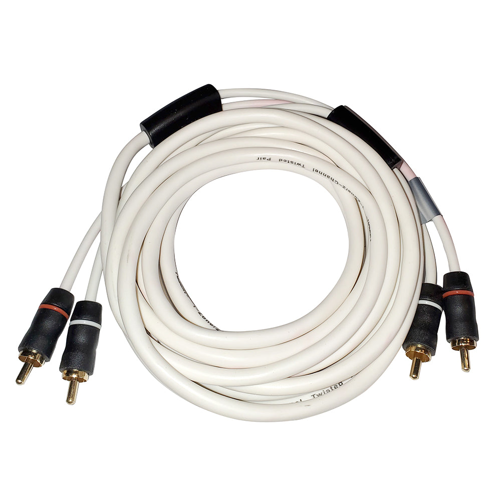 Fusion RCA Cable 2-Channel 6 ft, high-quality audio RCA cable with red and white connectors for stereo sound.