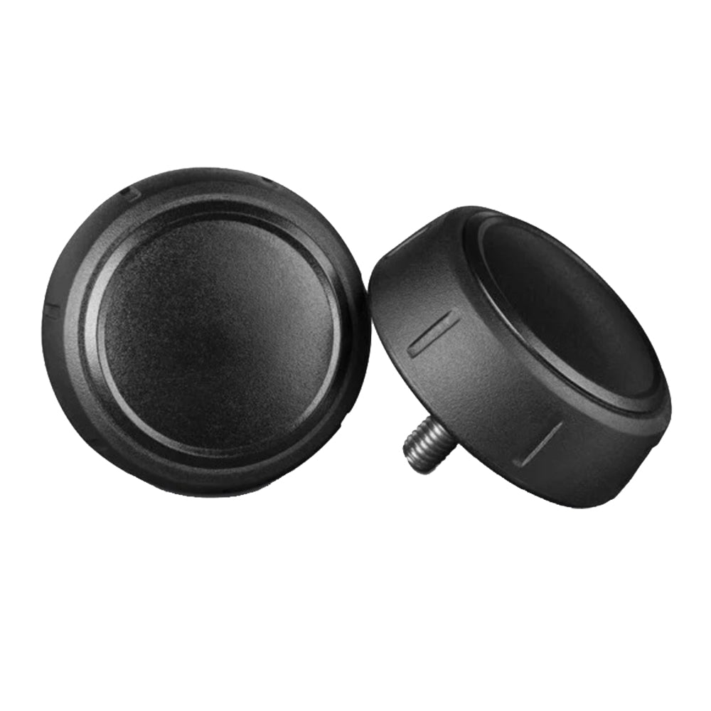 Garmin Bail Mount Knobs for VHF 115/215 marine radio accessories, black plastic knobs with mounting features.