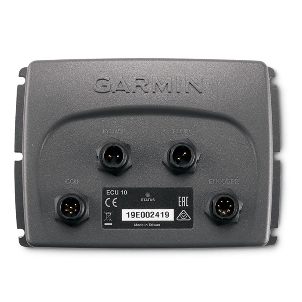 Garmin Electronic Control Unit (ECU) accessory for GHP Compact Reactor marine autopilot system, with connection ports visible.