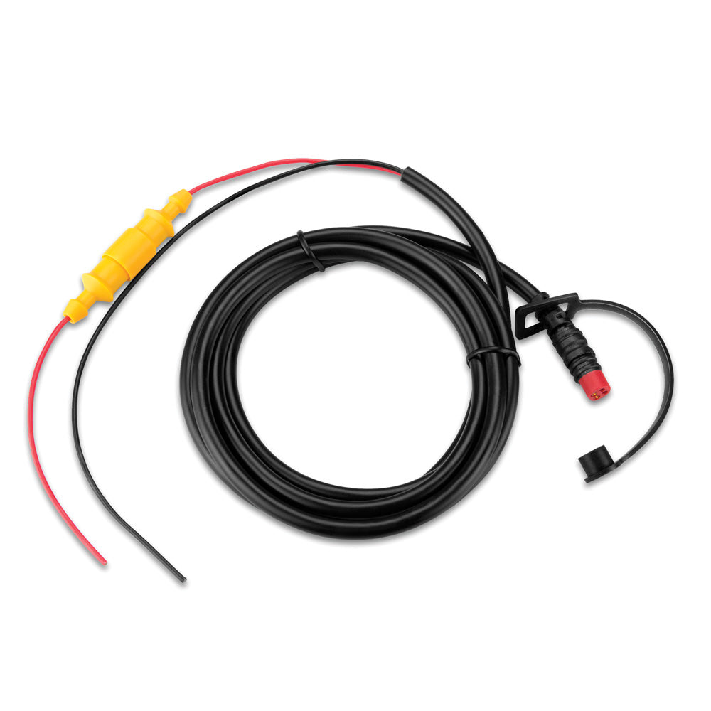 Garmin power cable accessory for echo series marine GPS devices, with durable connector and cable for reliable power supply.