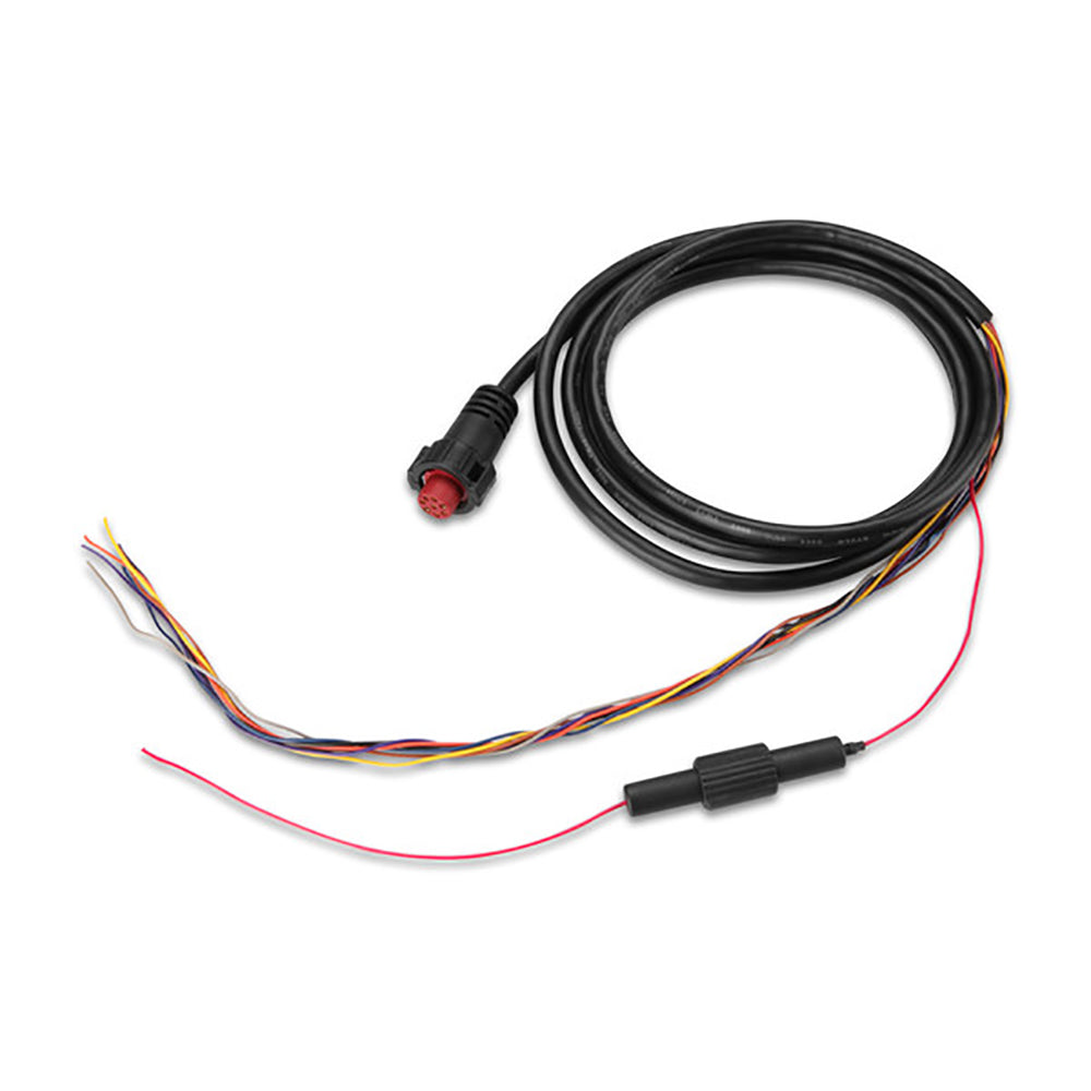 Garmin power cable accessory for GPSMAP 7x2, 9x2, 10x2, and 12x2 series GPS devices, shown with connector and cable.